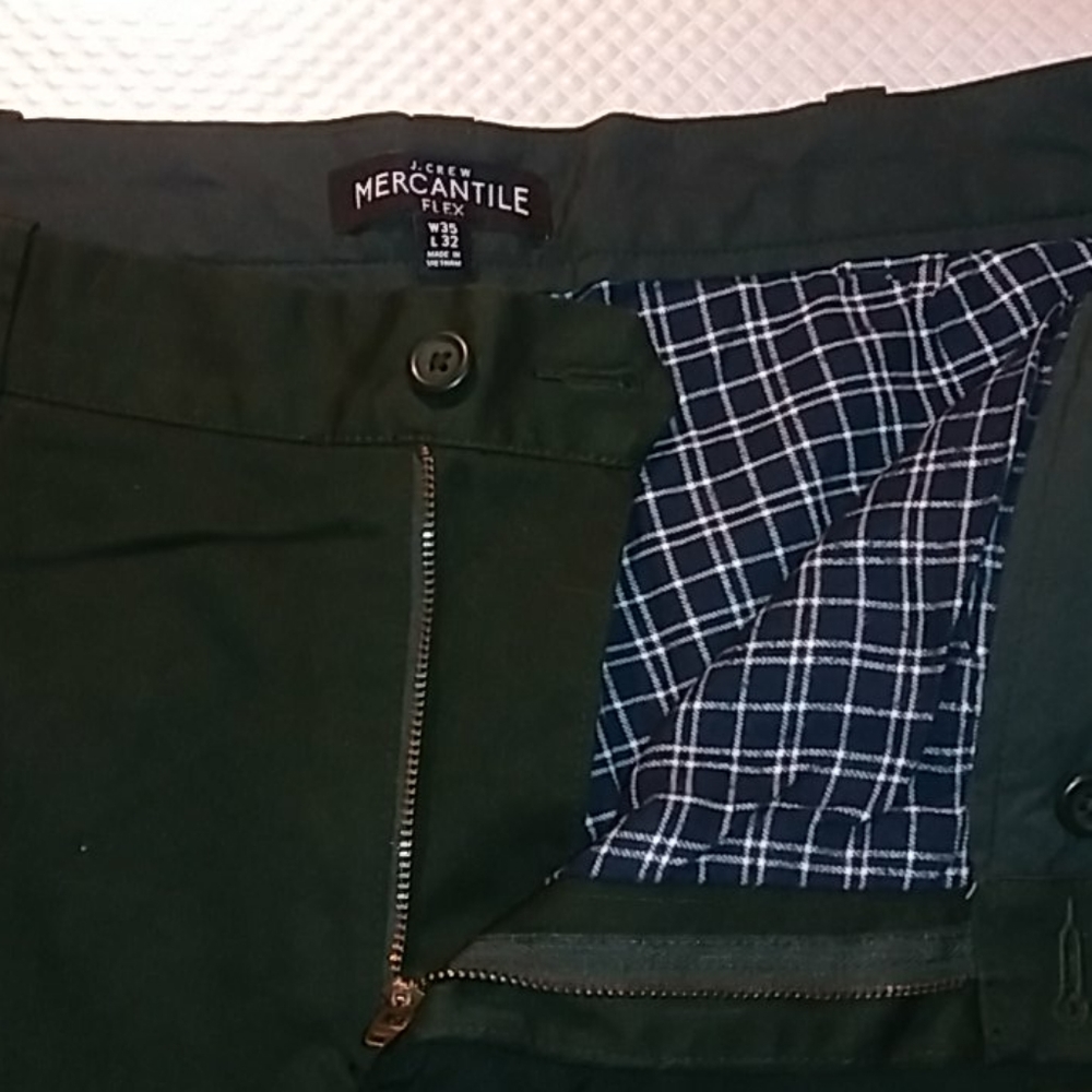 JCrew flex FLANNEL LINED khakis
